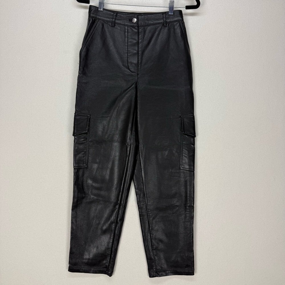 Wilfred Faux Leather Modern Cargo Pants